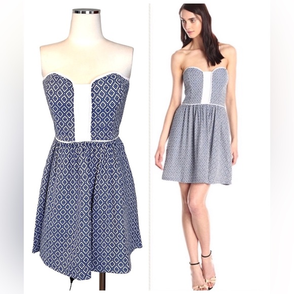 ANTHRO Ella Moss Vintage Vibes Debbie Sweetheart Dress Sz S - Picture 6 of 6